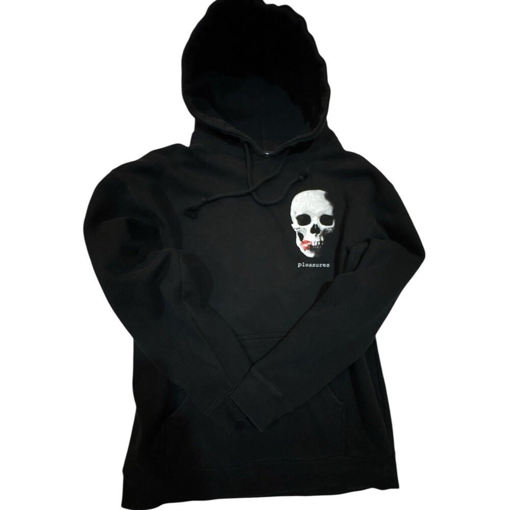 Pleasures Skull Graphic Hoodie “Making Out” - Size Large Streetwear - Punk Goth - Picture 3 of 15